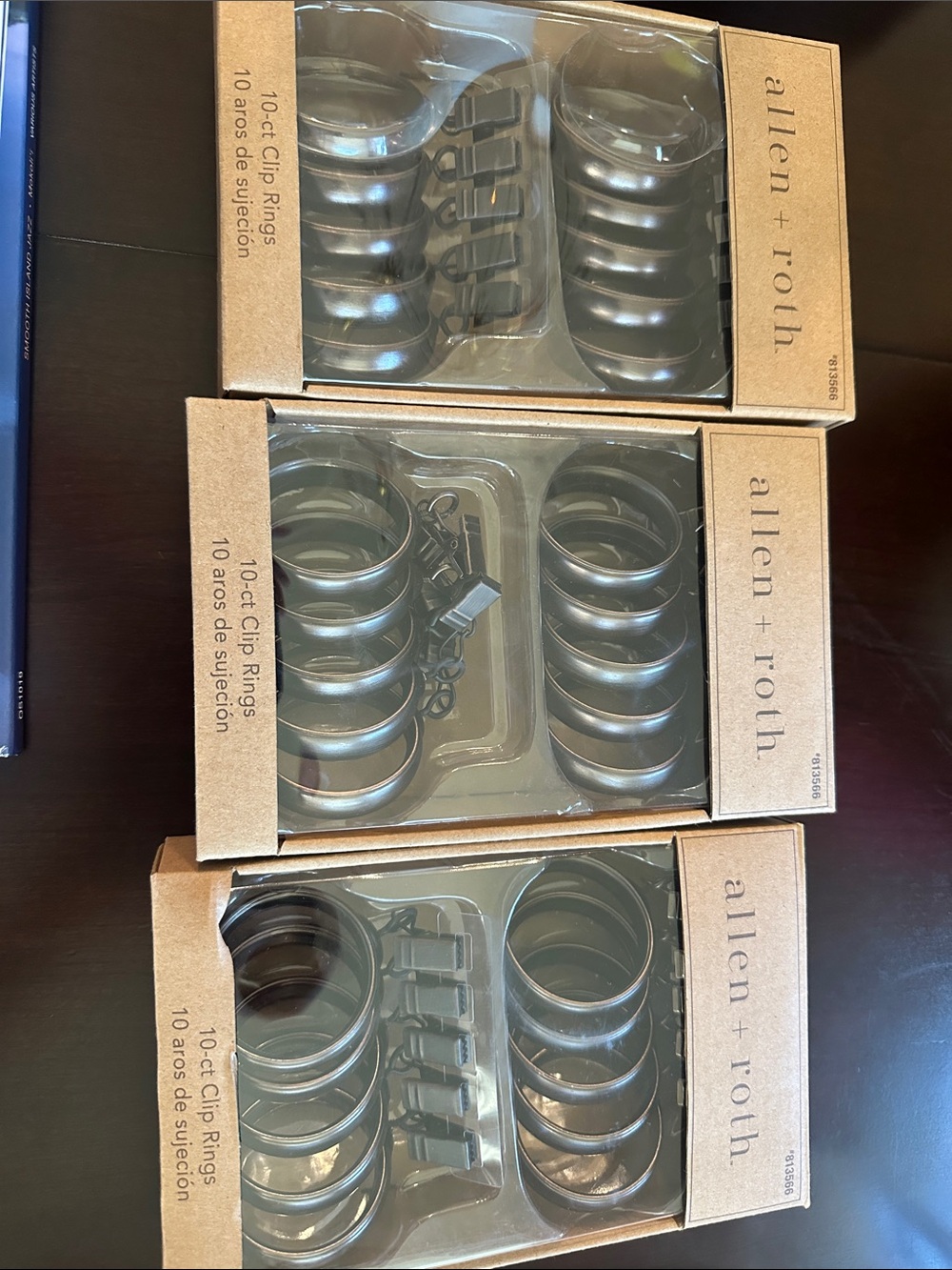 allen + roth Gray Curtain Clip Rings - Set of 10 (Multiple Packs)